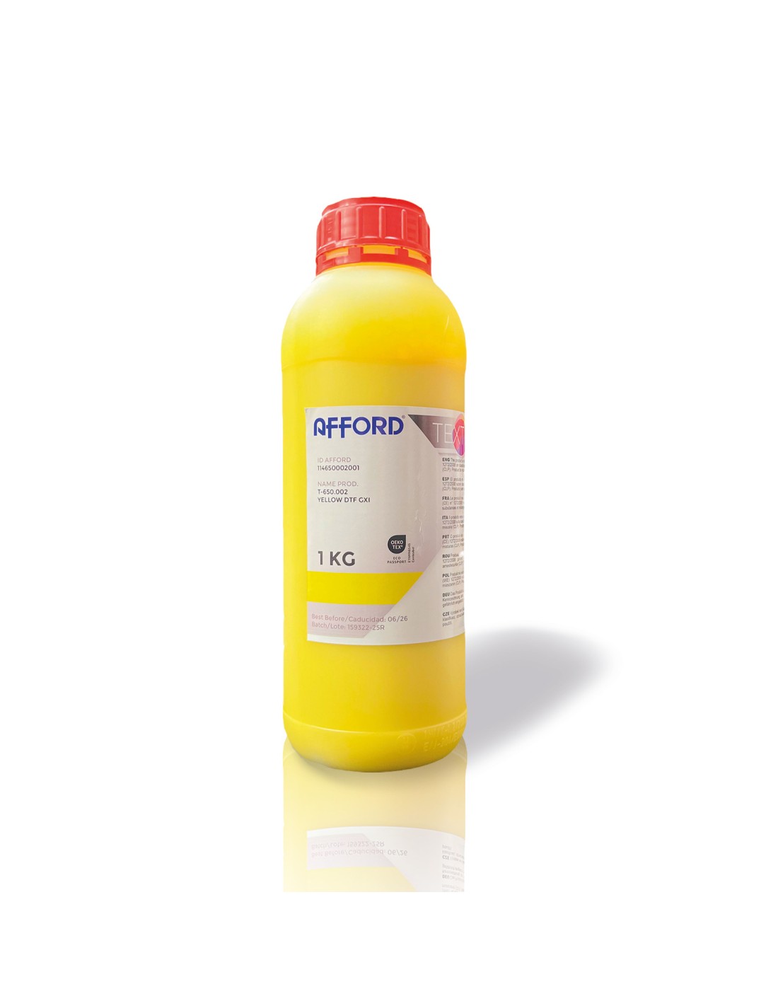 Afford® S-650 DTF 1L für Epson i3200, XP600, DX5 – Hohe Farbbrillanz