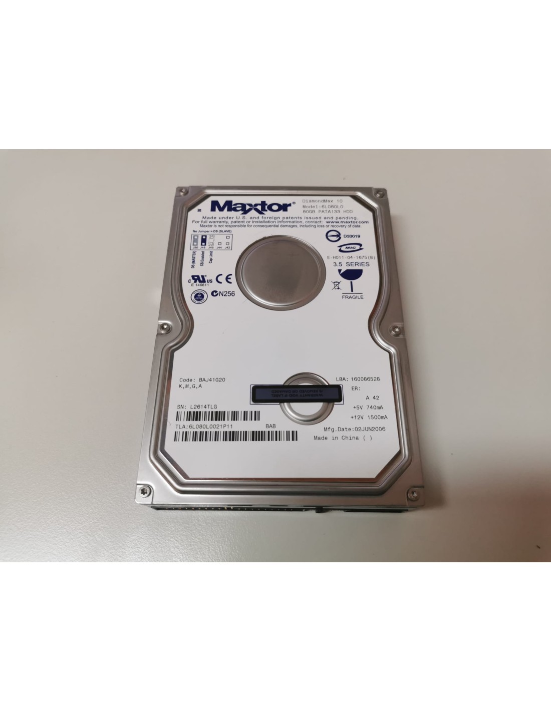 DiamondMax 10 6L080L0 IDE/PATA-Schnittstelle