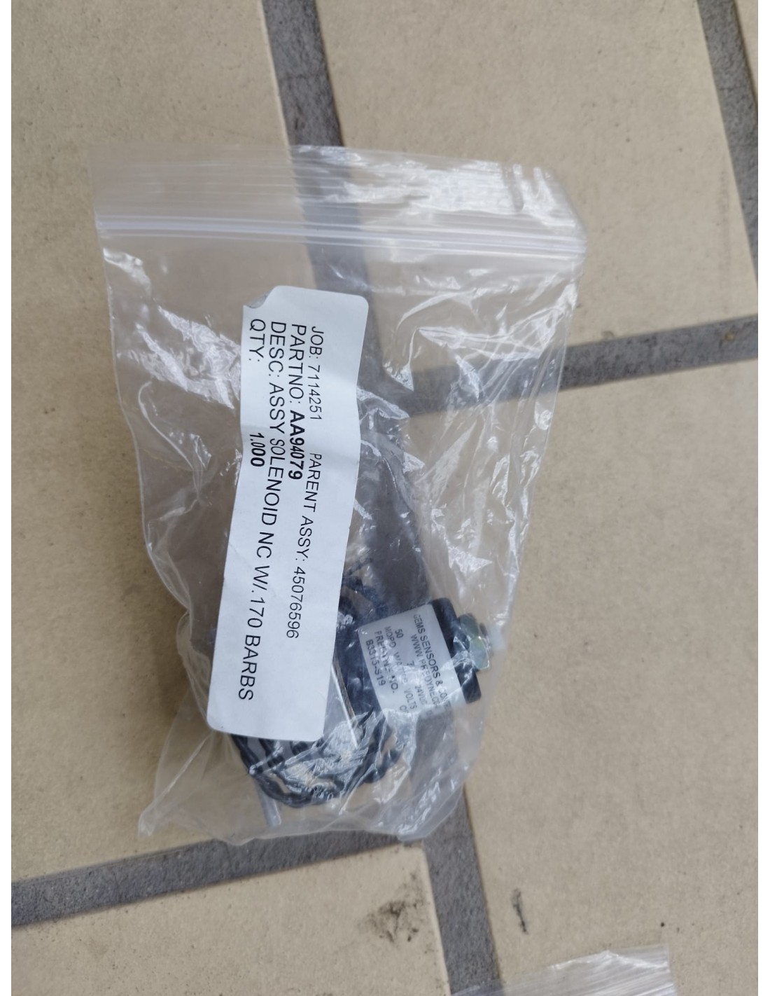 EFI VUTEk Solenoid Valve Assembly – Original AA94079