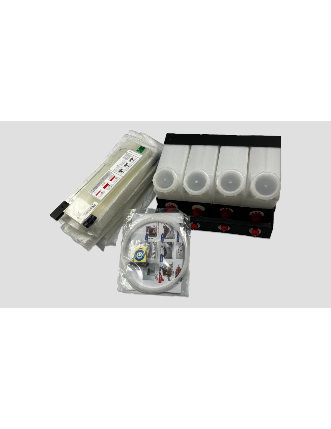 NITE Bulksystem für 1,5L Tintenflaschen mit Chip-Sockel - NAPI-B1FC-4S - Mimaki, Roland